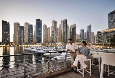 Family together at Dubai Marina
