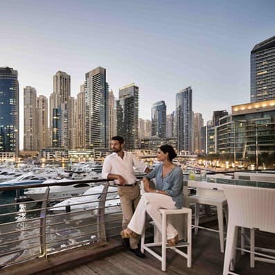 Family together at Dubai Marina