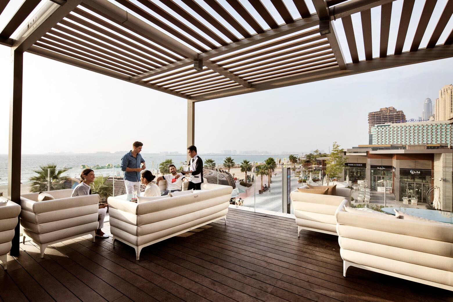 Friends at a restaurant, Marina JBR, Dubai